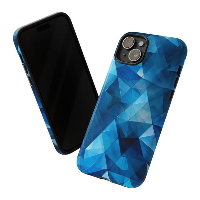 Blauw Geometrisch Driehoekenpatroon