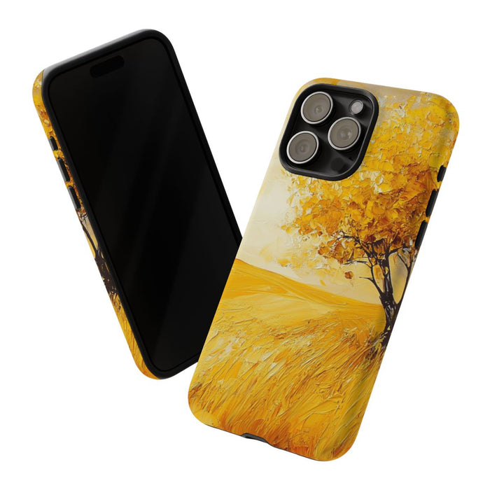 Gouden Herfstboom in Landschap