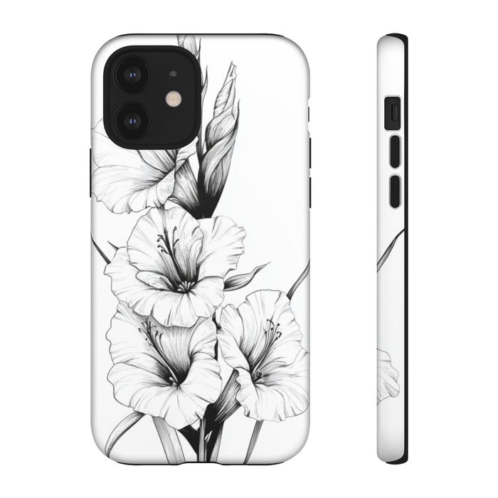 Fijnlijn Gladiolen Bloemmotief
