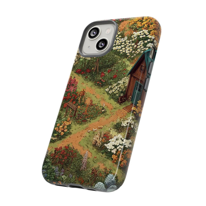 Kleurrijke Bloementuin met Huisje