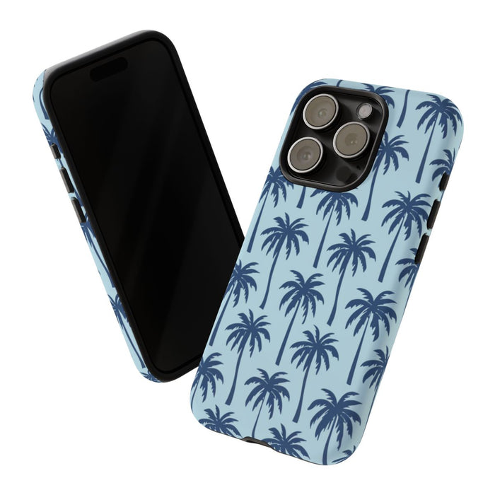 Blauw Palmbomenpatroon