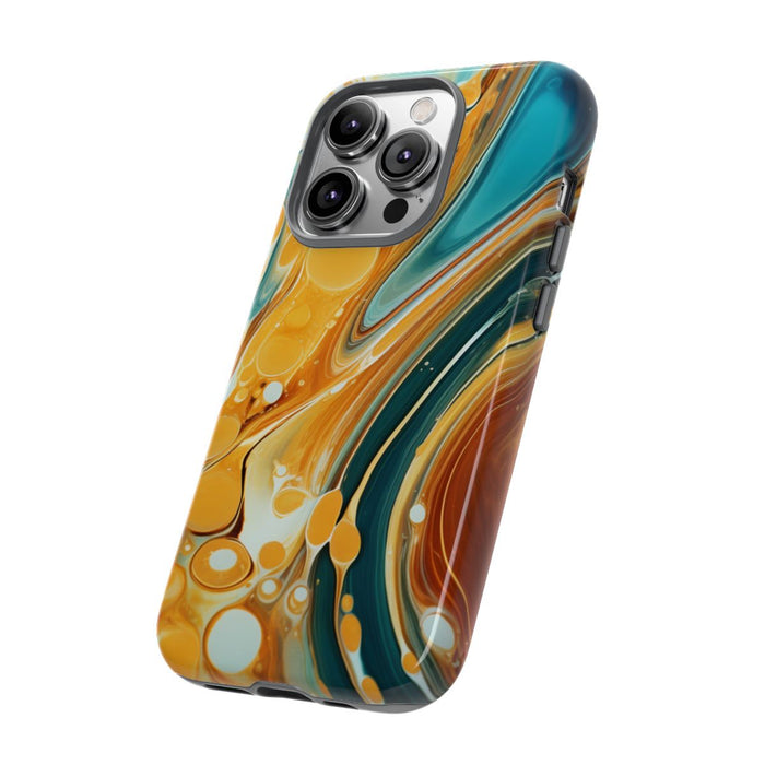 Turquoise en Honing Swirl Epoxy Patroon