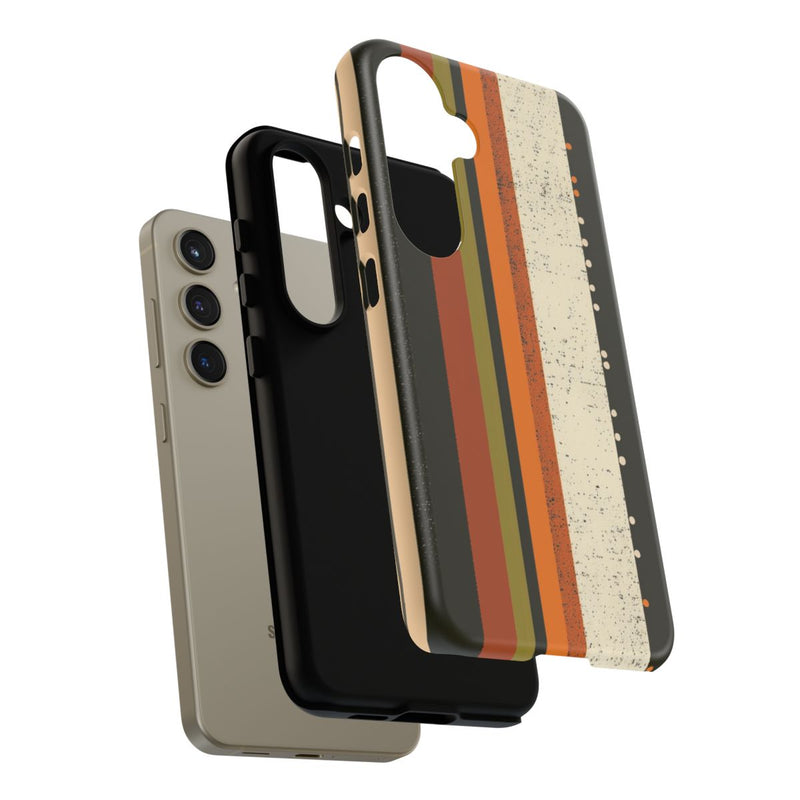 Retro Verticale Strepen en Stippenpatroon