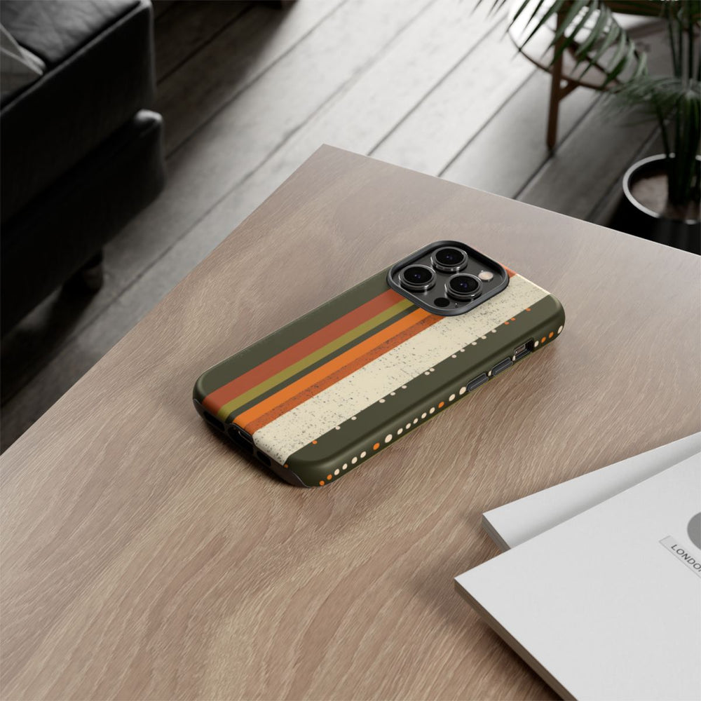 Retro Verticale Strepen en Stippenpatroon