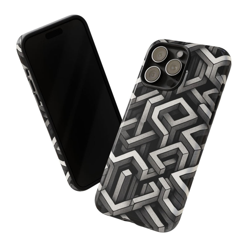 Monochrome Geometrisch Optisch Illusiepatroon