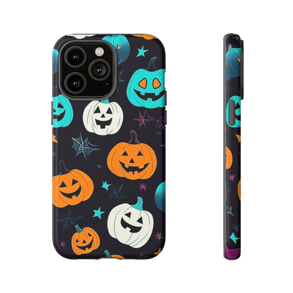 Vrolijk Gekleurde Halloween Pompoenen Patroon