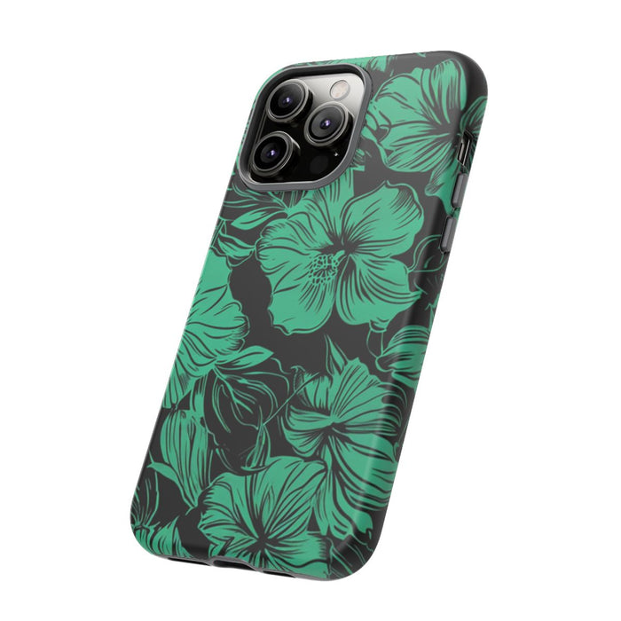 Groen Hawaïaans Bloemenpatroon