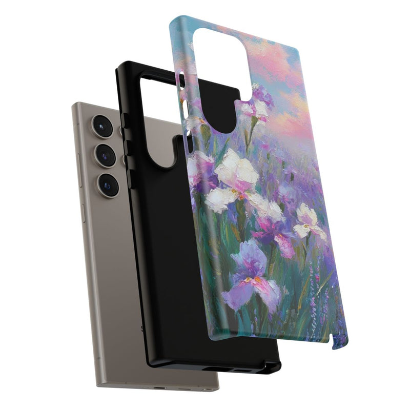 Pastelkleurige Irisbloemen Schildering