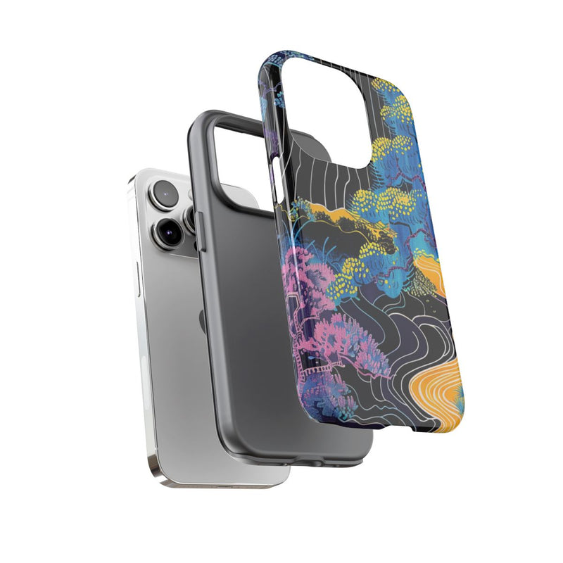 Kleurrijke Abstracte Bomen en Rivier