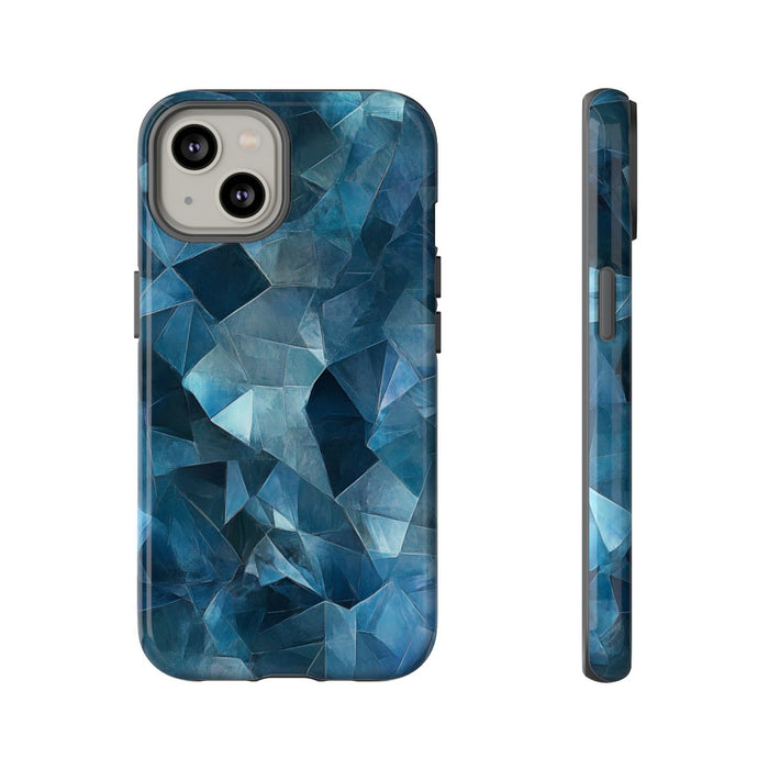 Blauw Gekristalliseerd Abstract Patroon
