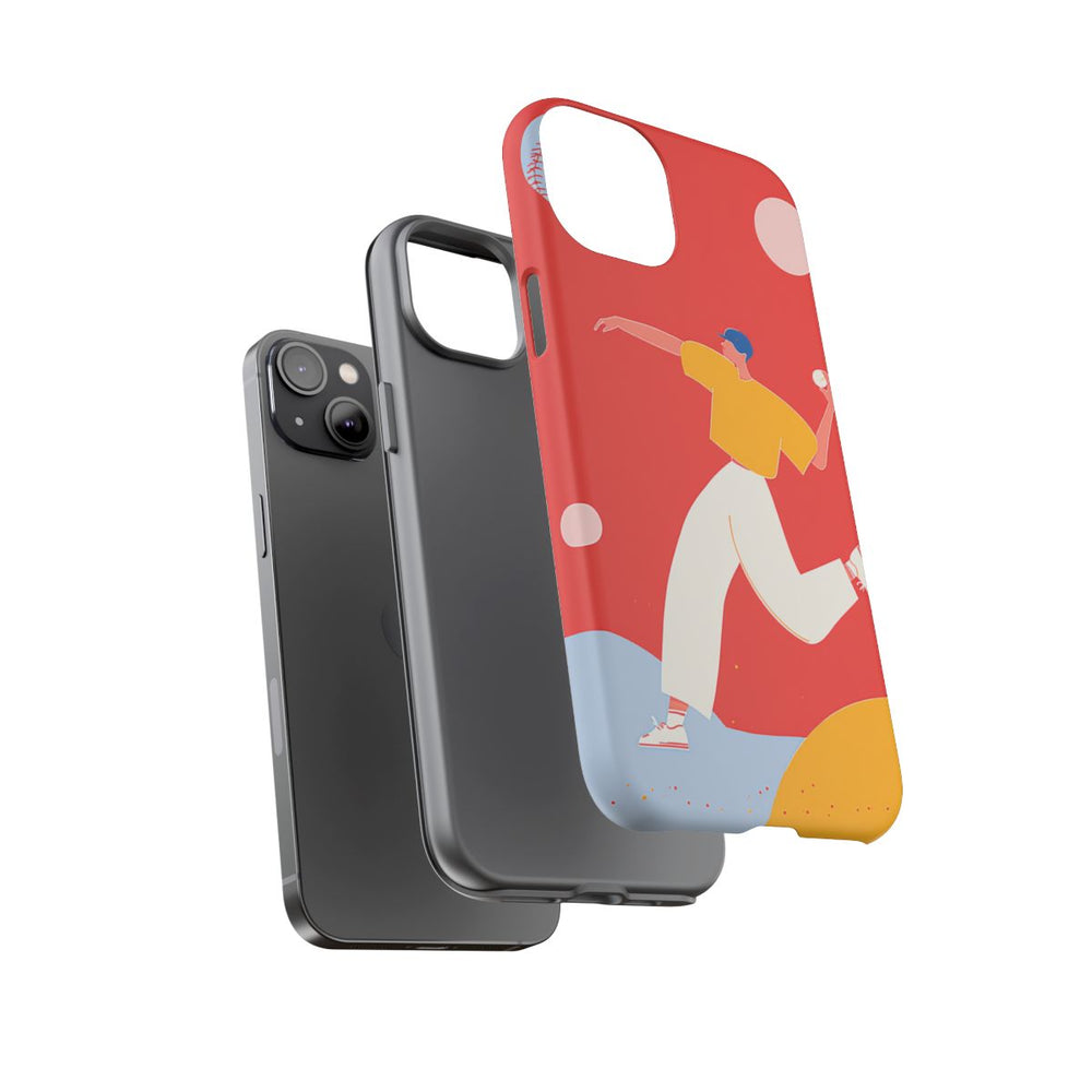 Minimalistische Honkbalspeler Illustratie