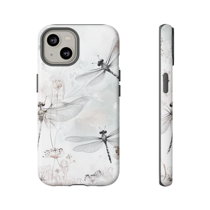 Sierlijke Libellen en Bloemen in Waterverf