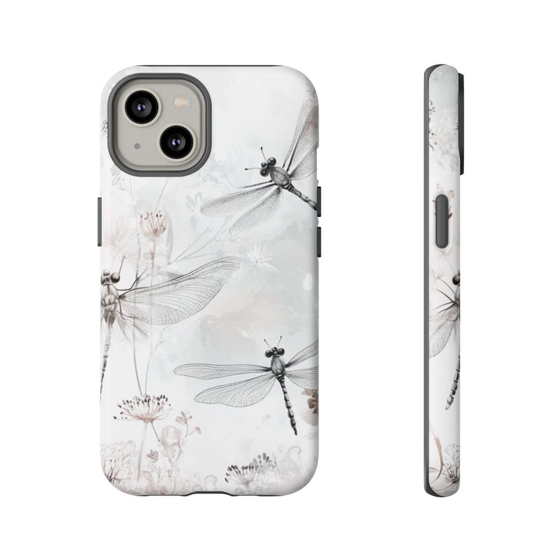 Sierlijke Libellen en Bloemen in Waterverf