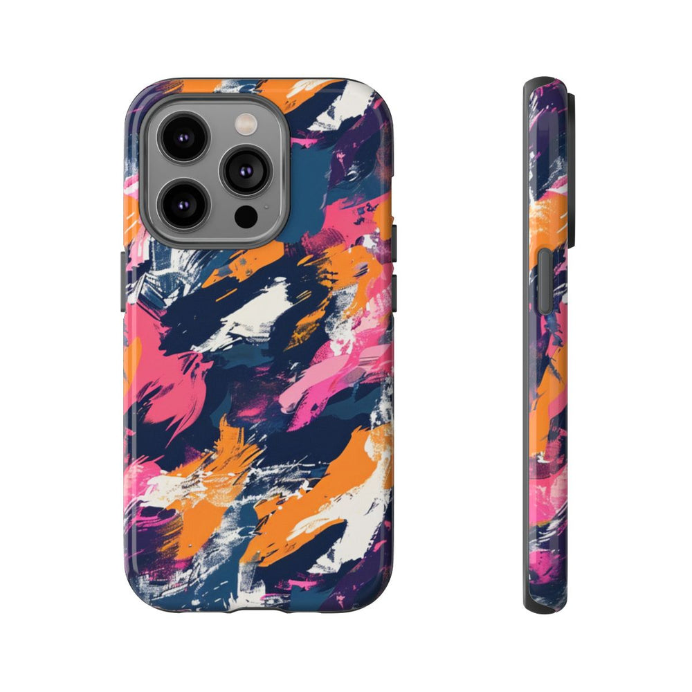 Kleurrijk Abstract Penseelstrepenpatroon