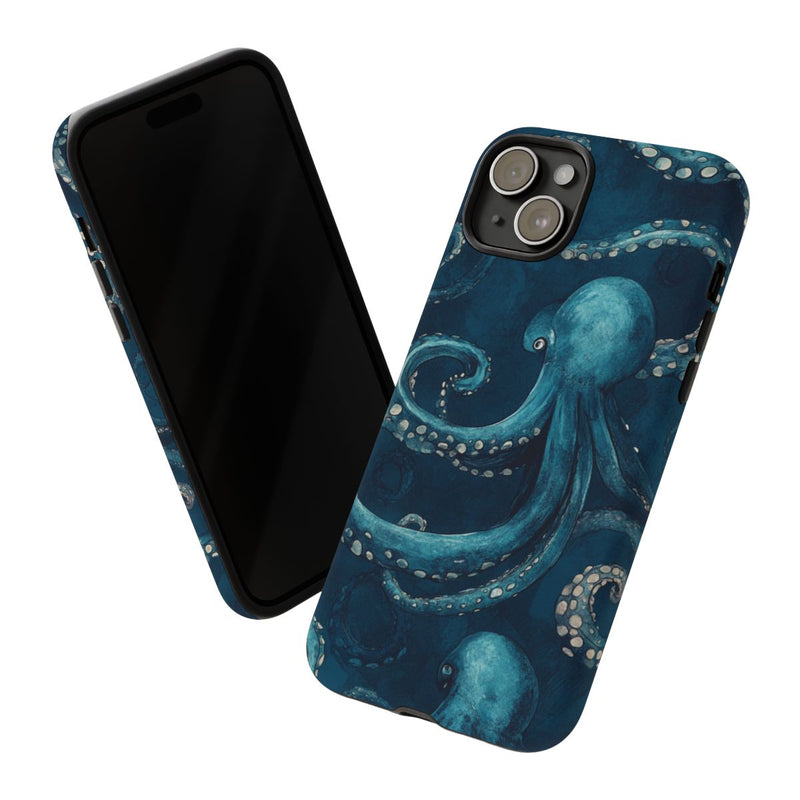 Blauw Octopus Tentakelpatroon