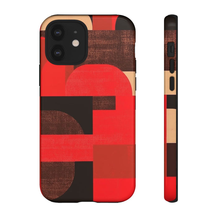 Rood-Bruin Geometrisch Abstract