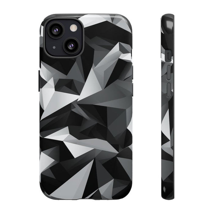 Zwart-Grijs Geometrisch Abstract Patroon