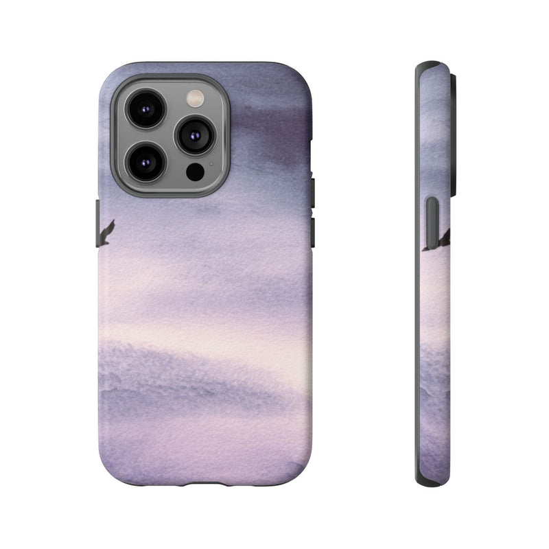 Eenzame Vogel in Paarse Lucht