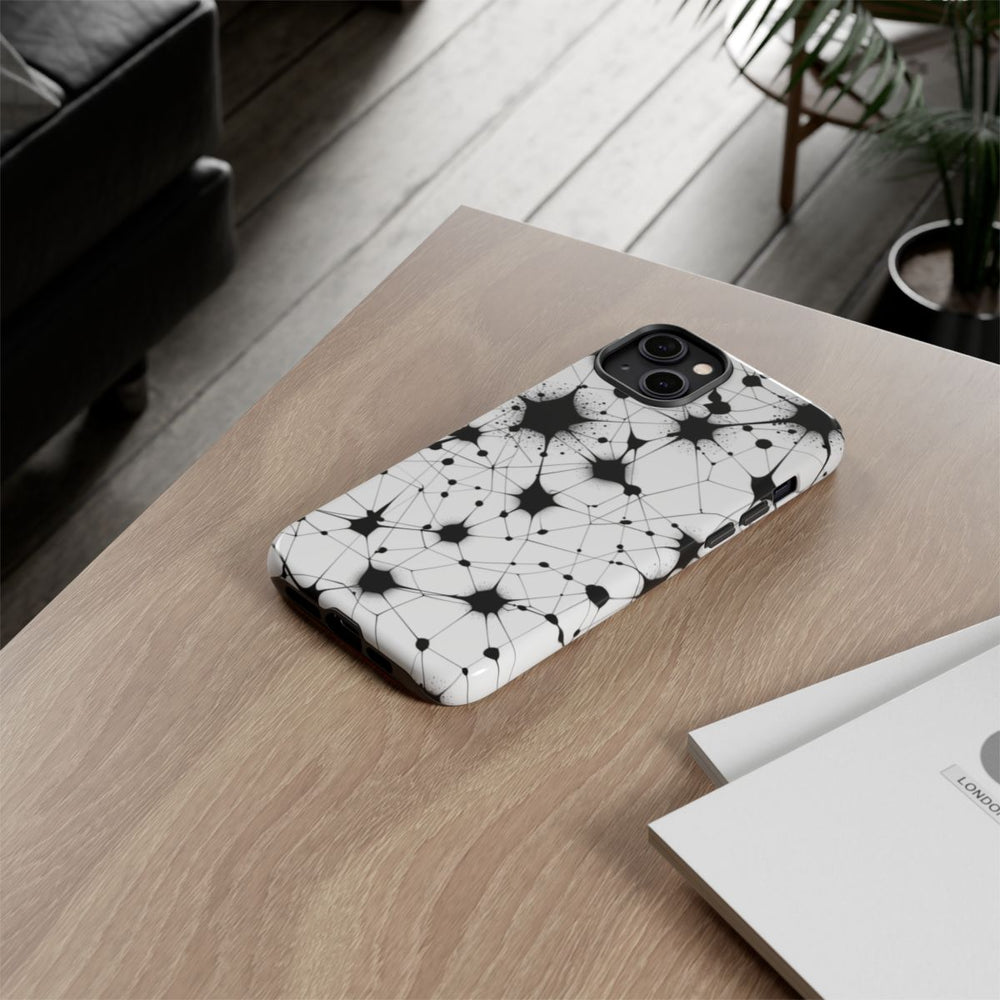 Zwart-Wit Abstract Netwerkpatroon