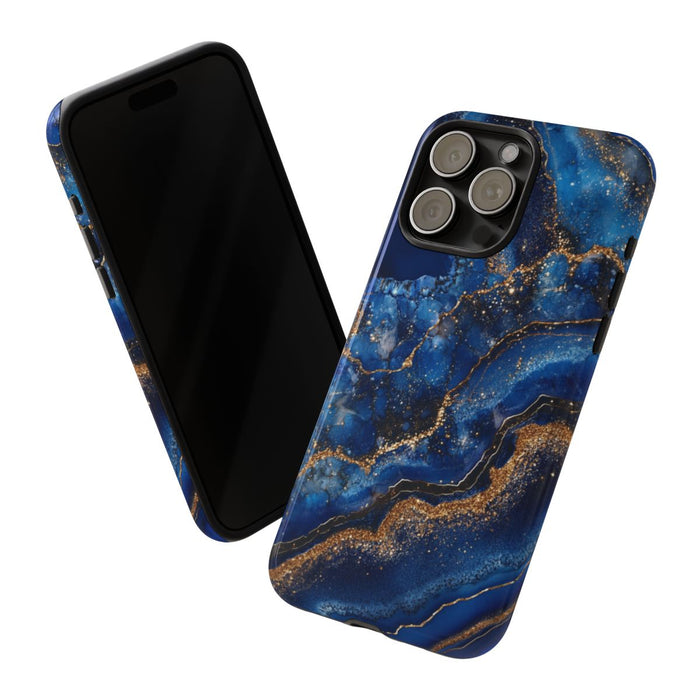 Blauw-Goud Geodepatroon