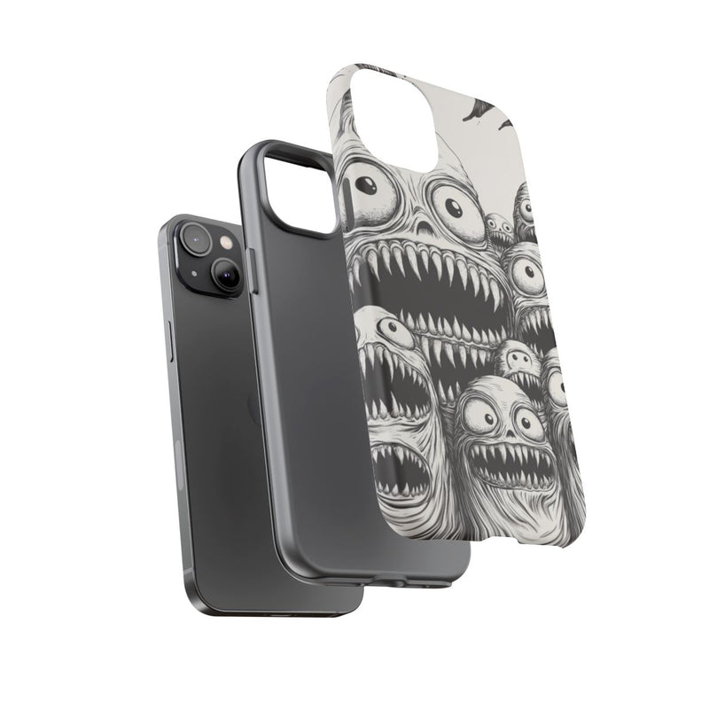 Slijmerige Monsterkoppen in Lijntekening