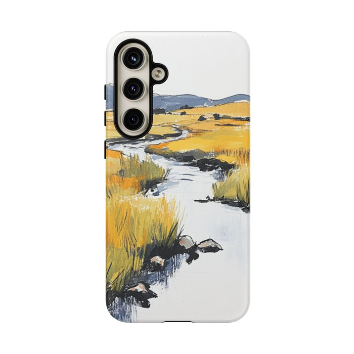 Pastelgele Landschap met Stromende Beek