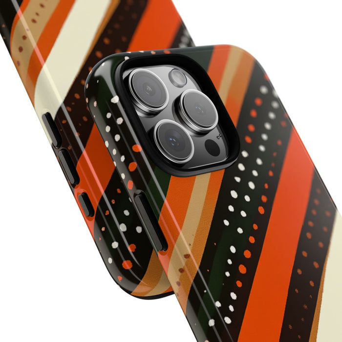 Retro Aardetinten Gestreept Patroon