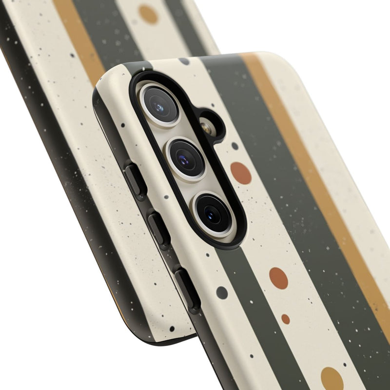 Retro Verticale Strepen en Stippenpatroon