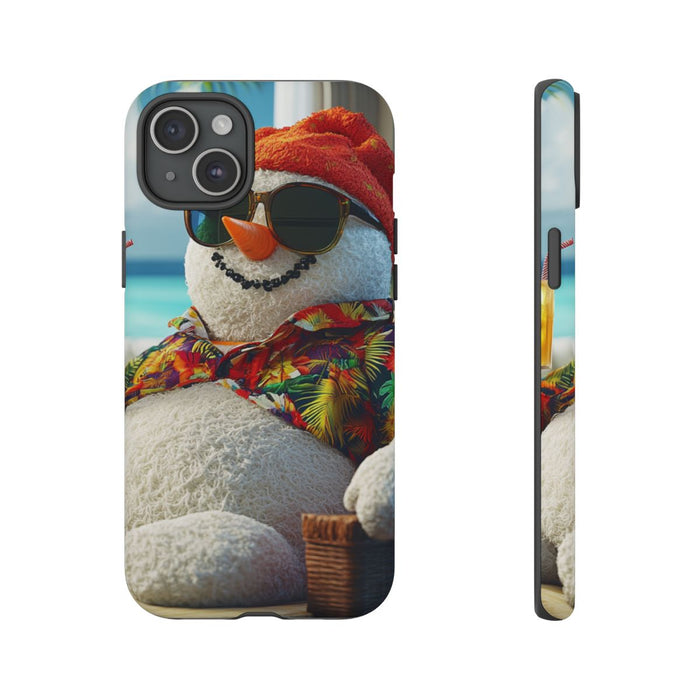 Sneeuwpop met Hawaiiblouse en Zonnebril