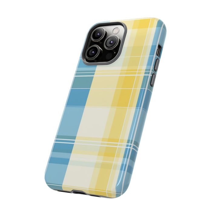Ocean Blue en Geel Geruit Patroon