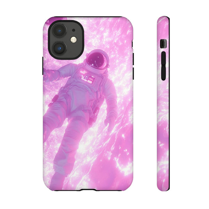Astronaut Drijvend bij Roze Plasma