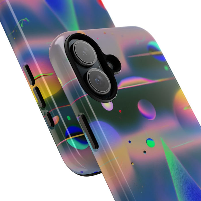 Kleurrijke Geometrische Bollen en Piramide Abstract