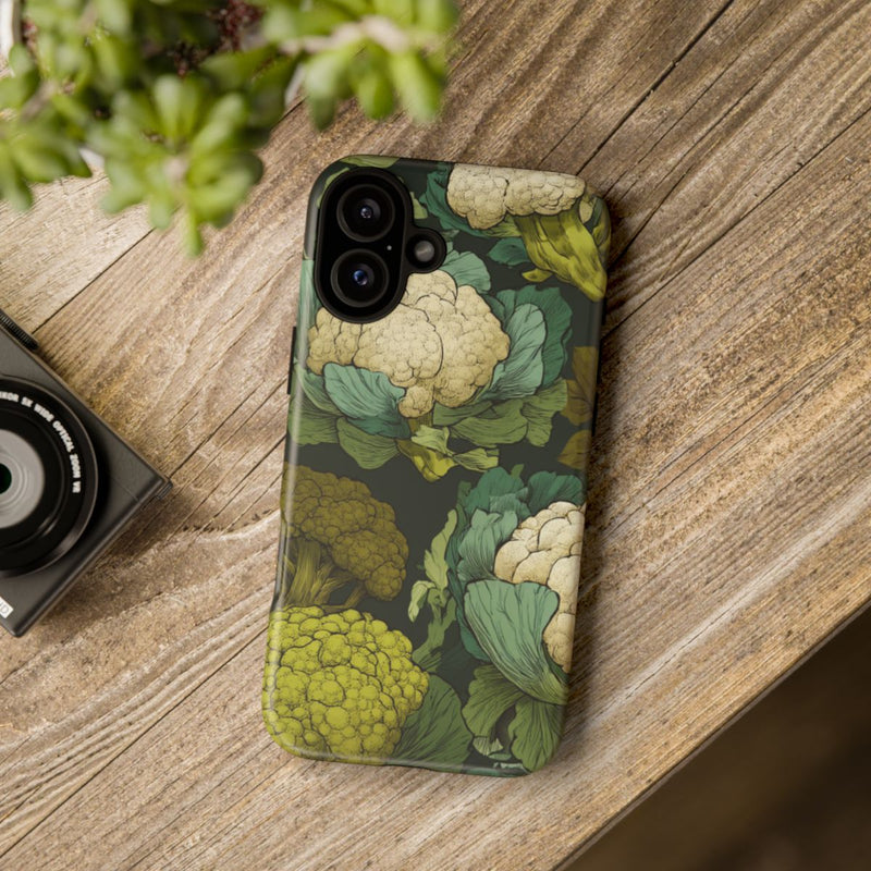 Handgetekend Broccoli- en Bloemkoolpatroon