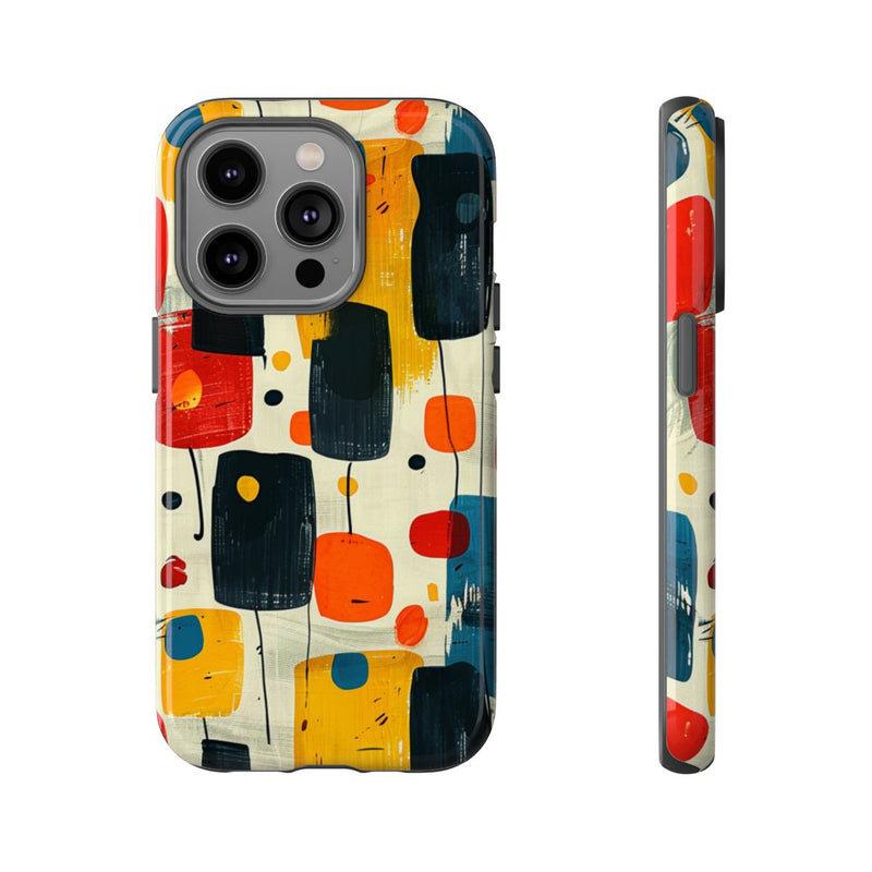 Mid-Century Abstract Geometrisch Patroon