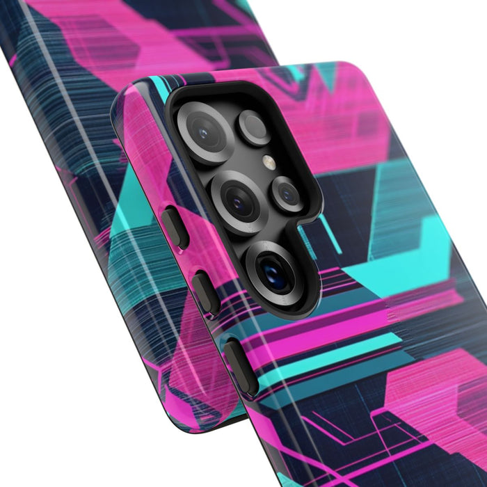 Neon Geometrisch Cyberpunkpatroon