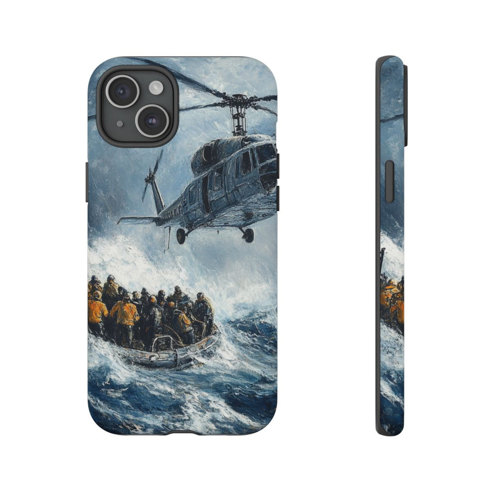 Helikopterredding Boven Woeste Zee