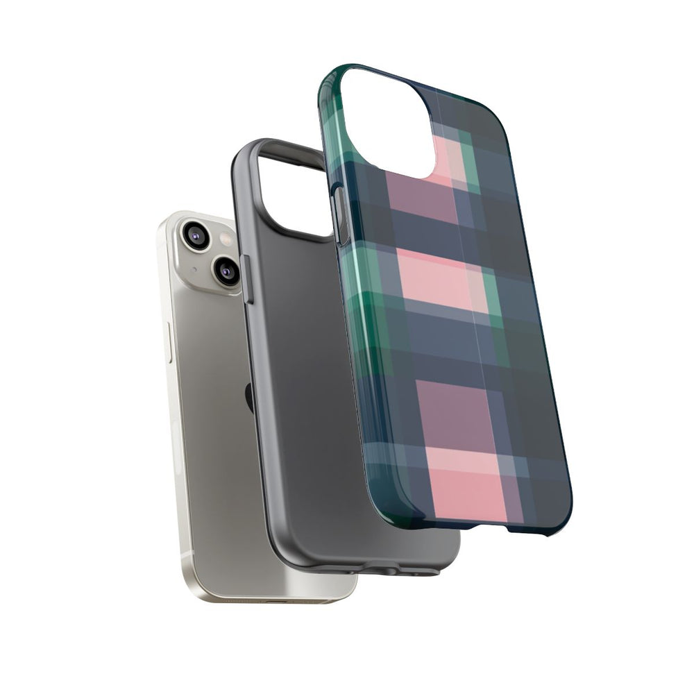 Smaragdgroen en Roze Geruit Patroon