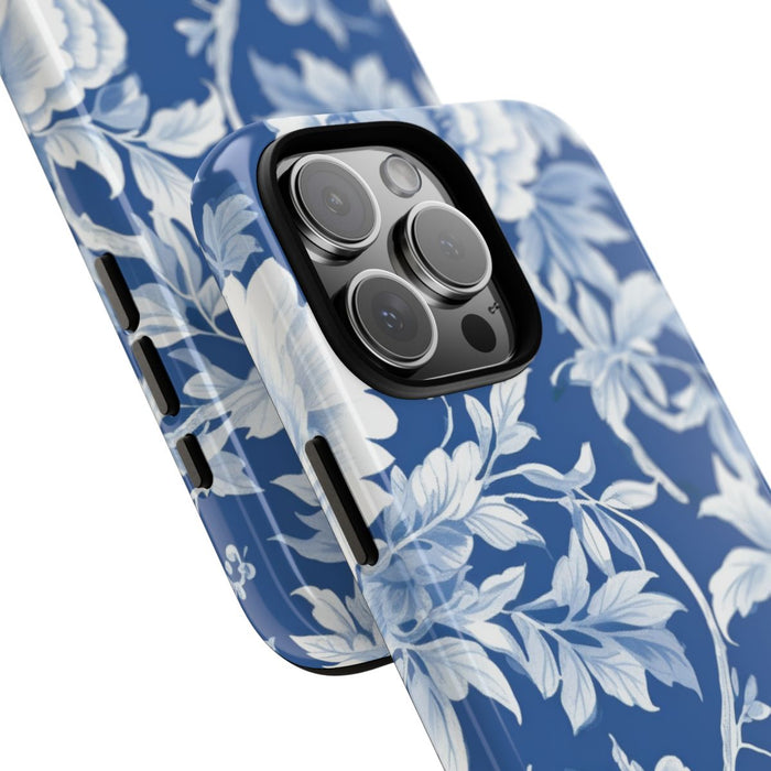 Blauw-Wit Bloemenpatroon
