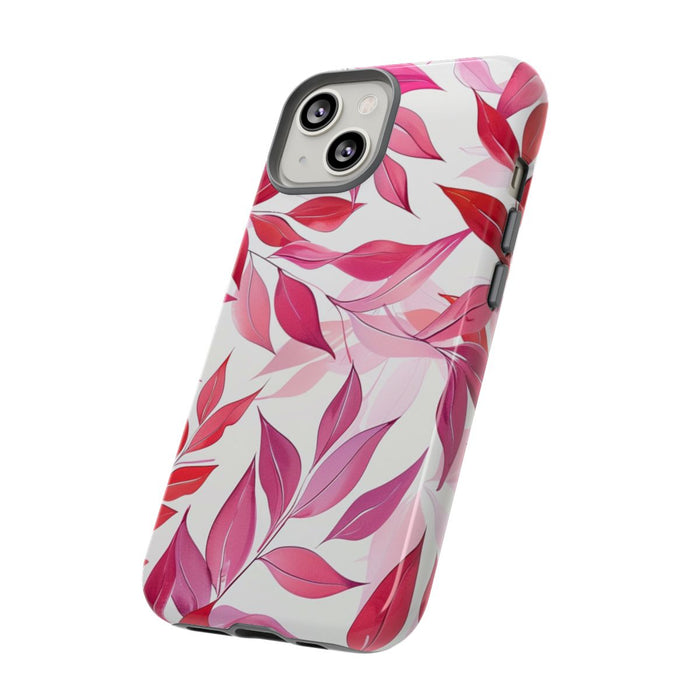 Roze en Rode Bladerenpatroon