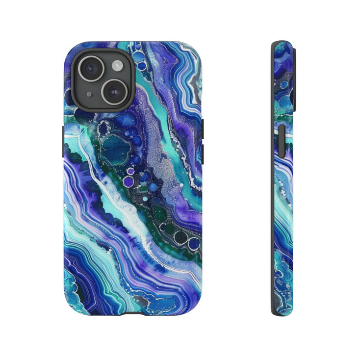 Blauw en Paars Geode-Wervelpatroon