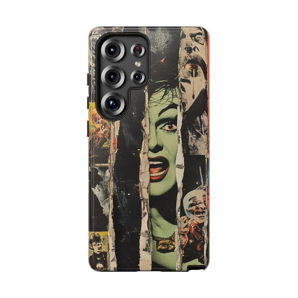 Vintage Horror Collage met Gescheurde Papieren Stroken