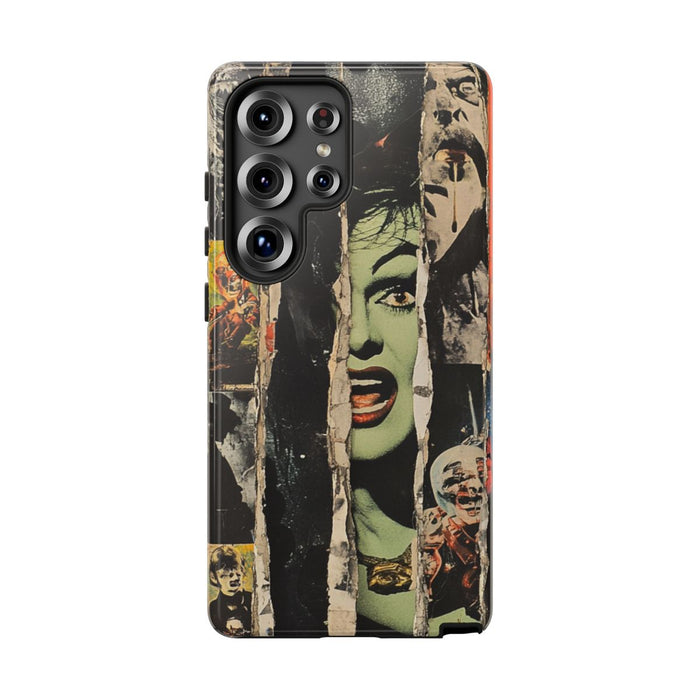 Vintage Horror Collage met Gescheurde Papieren Stroken