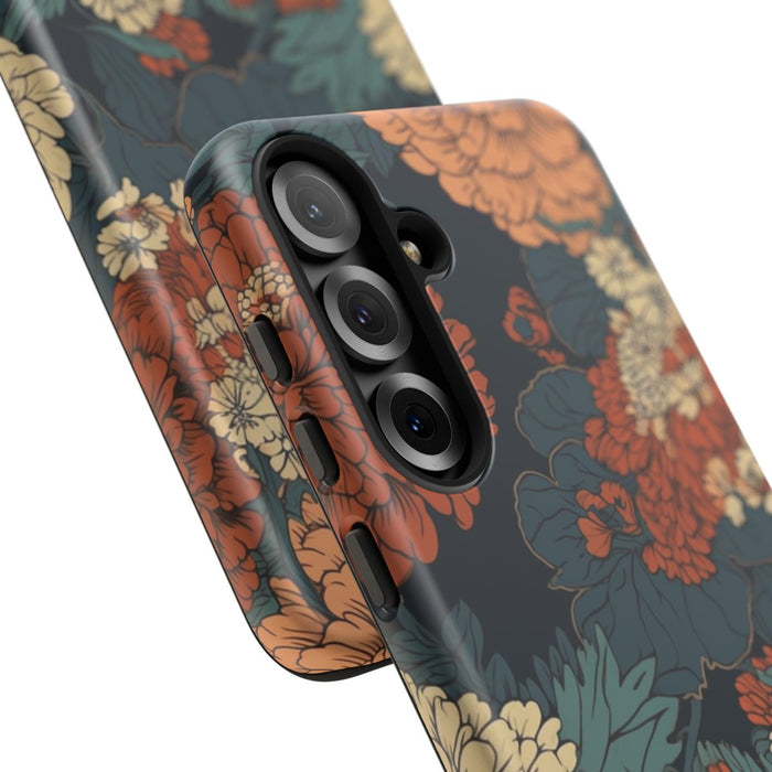Vintage Bloemenpatroon in Warme Kleuren