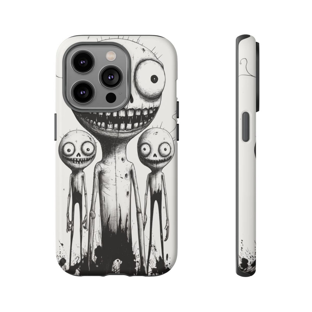 Drie Slanke Monsters in Lijntekening