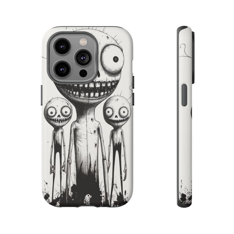 Drie Slanke Monsters in Lijntekening