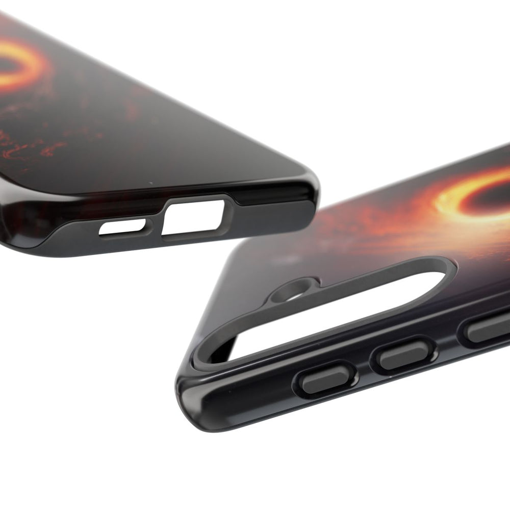 Vurige Zwarte Gat in de Ruimte