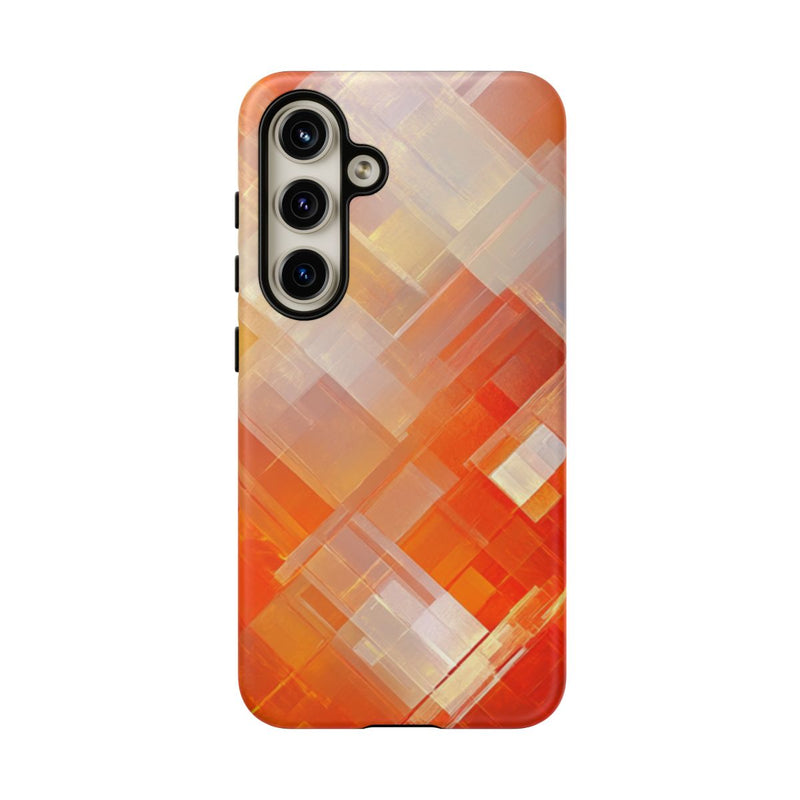 Abstract Oranje Geometrisch Patroon