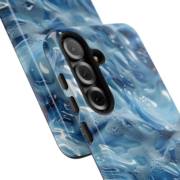 Blauw Abstract Golvend Patroon