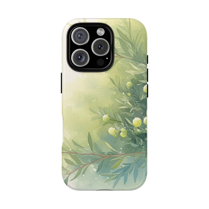 Groene Botanische Waterverf Illustratie