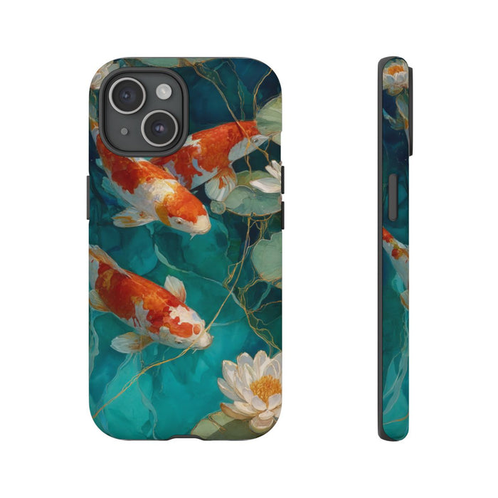 Kleurrijke Koi Karpers en Waterlelies